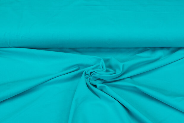 Baumwolljersey uni aqua