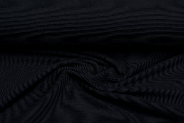 Ottoman Ripp Jersey schwarz