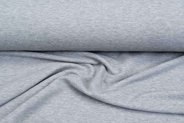 Ottoman Ripp Jersey hellgrau melange