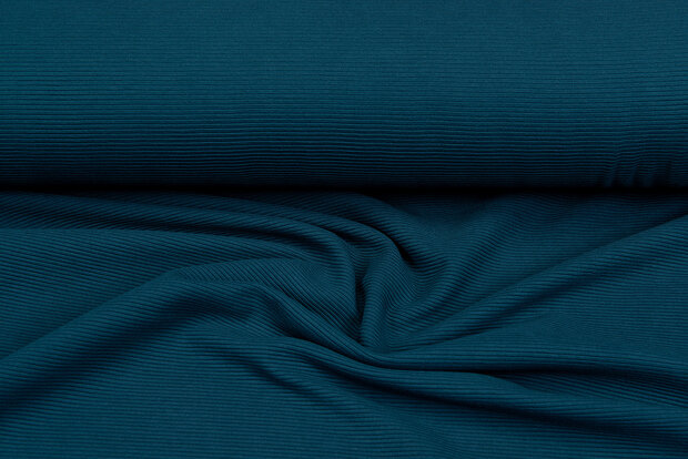 Ottoman Ripp Jersey dunkelgr&uuml;n-petrol