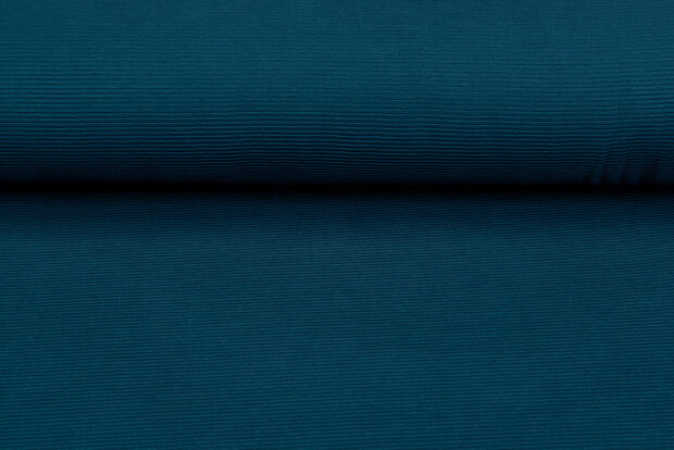 Ottoman Ripp Jersey dunkelgr&uuml;n-petrol