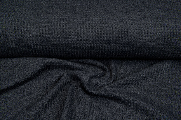 grob gestricktes Waffelpiqu&eacute; antracite