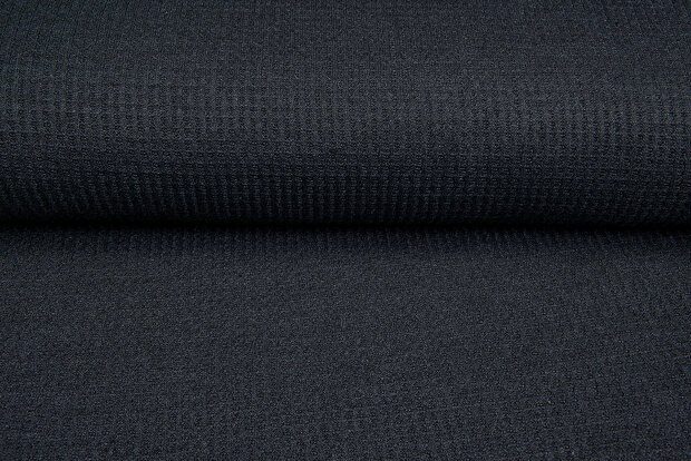 grob gestricktes Waffelpiqu&eacute; antracite