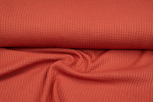 grob gestricktes Waffelpiqu&eacute; rost