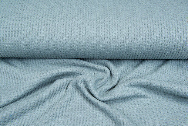 grob gestricktes Waffelpiqu&eacute; dunkelmint