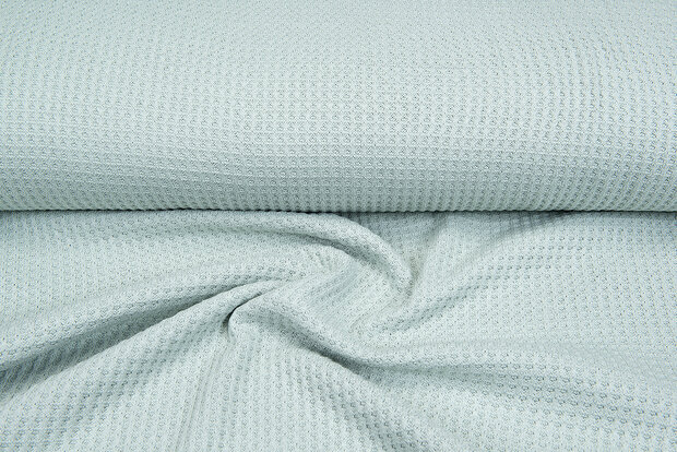 grob gestricktes Waffelpiqu&eacute; mint