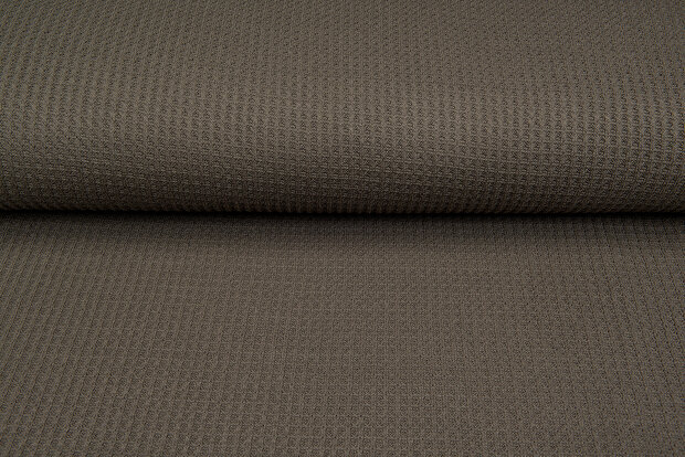 grob gestricktes Waffelpiqu&eacute; armeegr&uuml;n