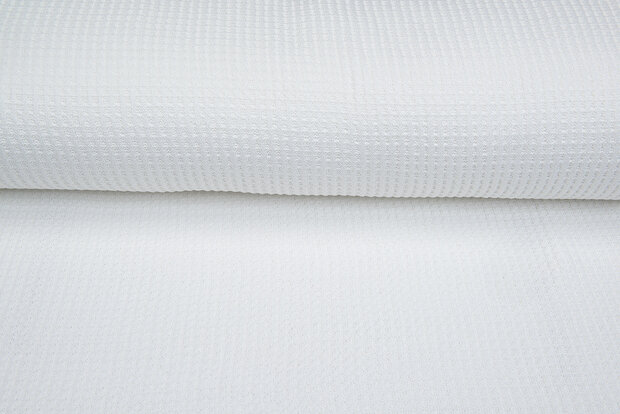 grob gestricktes Waffelpiqu&eacute; ecru