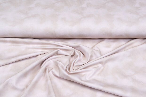 Baumwolljersey digital bedruckt melange sand-beige