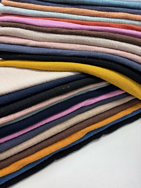 Stoffrestepaket 13 St&uuml;ck musselin leinen look