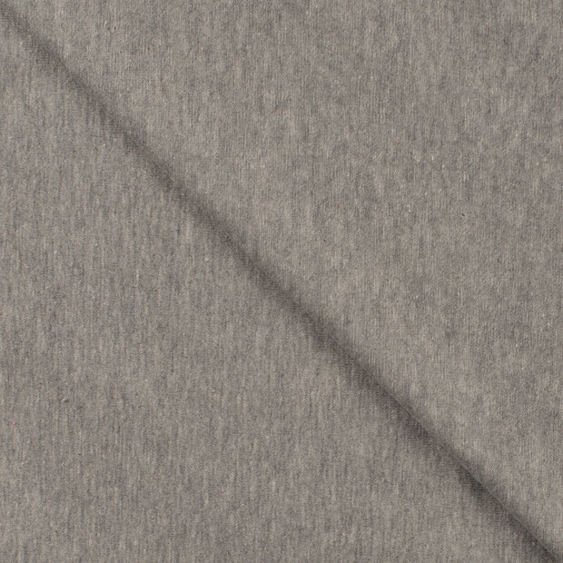 Baumwolljersey hellgrau melange