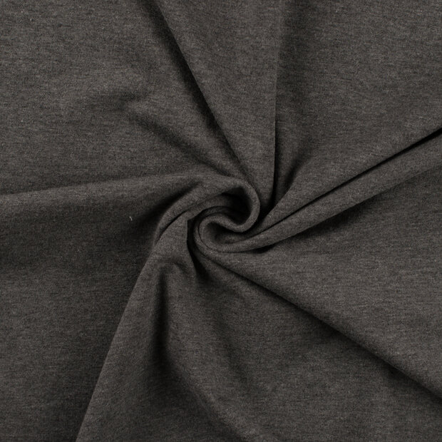 Baumwolljersey grau melange