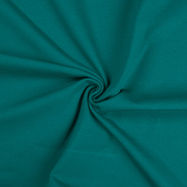 Baumwolljersey hell petrol 1