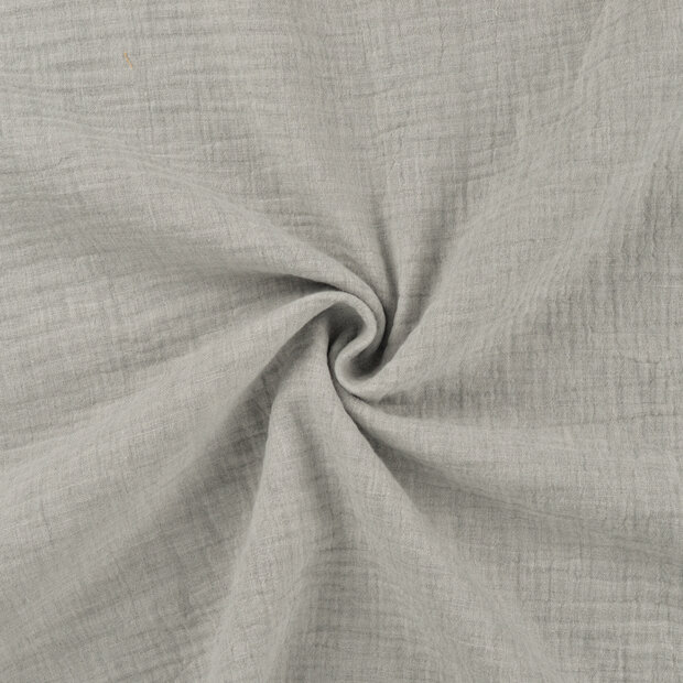 Baumwoll Musselin melange hellgrau