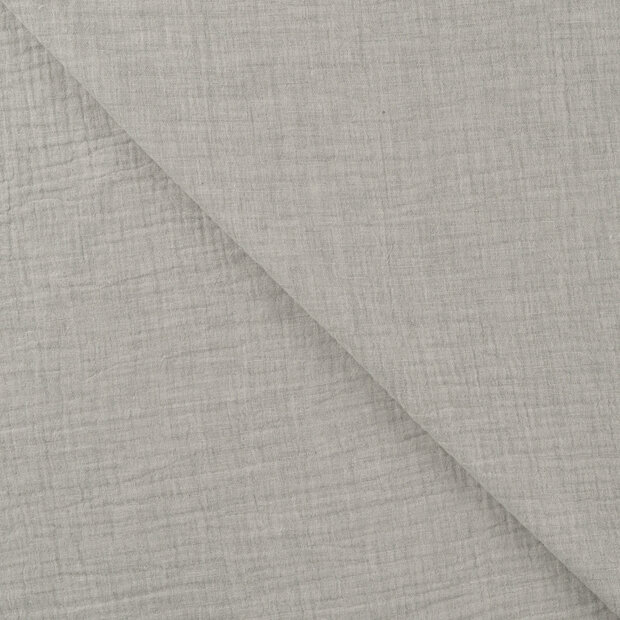 Baumwoll Musselin melange hellgrau