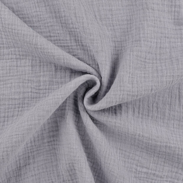 Baumwoll Musselin melange lila-grau