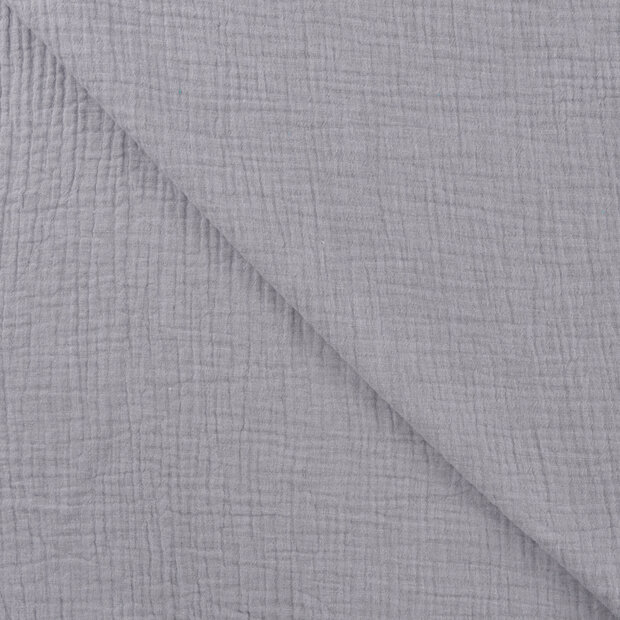 Baumwoll Musselin melange lila-grau