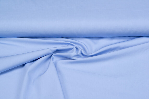 Baumwolle Popeline uni blau-metalblau