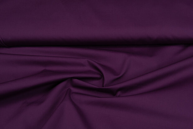 Baumwolle Popeline uni aubergine