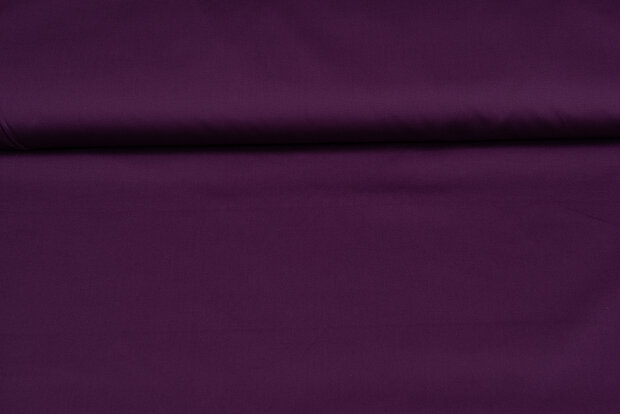 Baumwolle Popeline uni aubergine