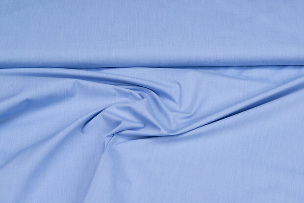 Baumwolle Popeline uni melange blau