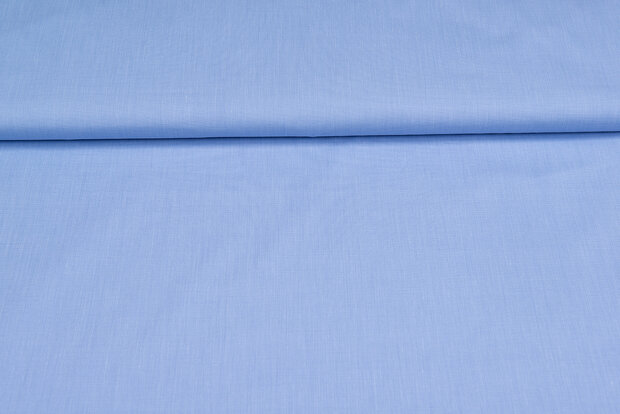 Baumwolle Popeline uni melange blau