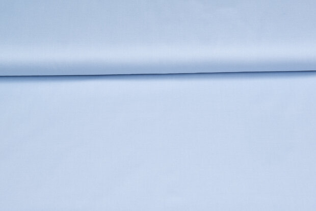Baumwolle Popeline uni melange pastellblau