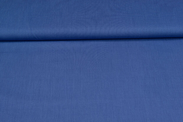 Baumwolle Popeline uni melange jeansblau 1