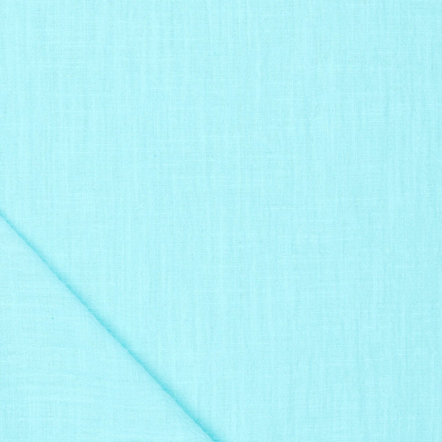 Slub Stone Washed Baumwolle aqua
