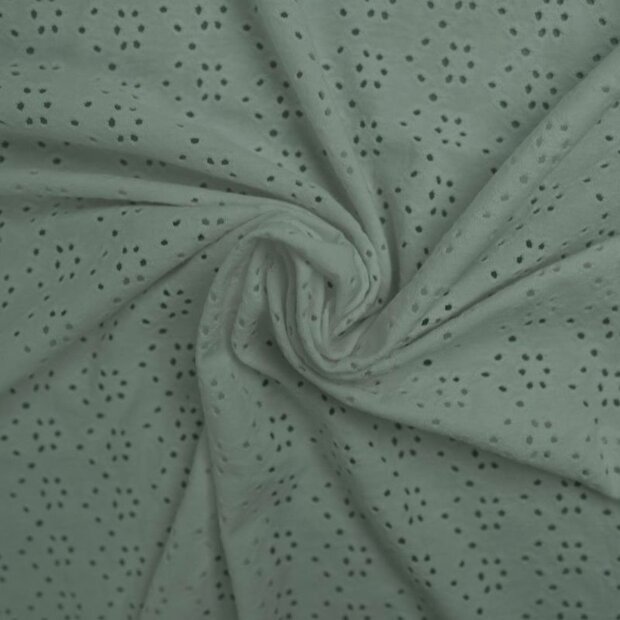 Embroidery Bestickter Baumwoll mint