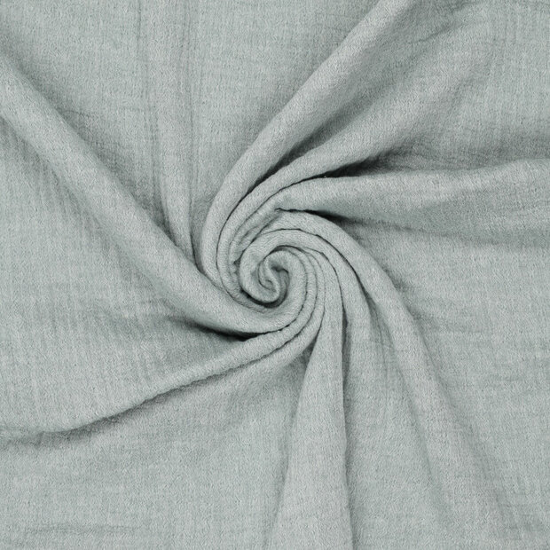 Baumwoll Musselin melange chambray dunkelmint