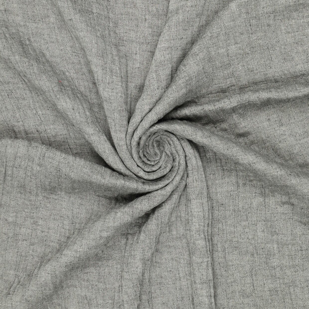 Baumwoll Musselin melange chambray anthrazit