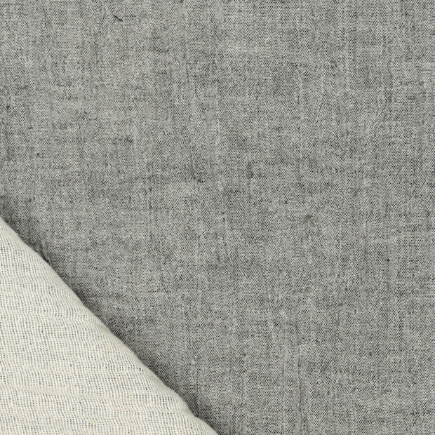Baumwoll Musselin melange chambray anthrazit