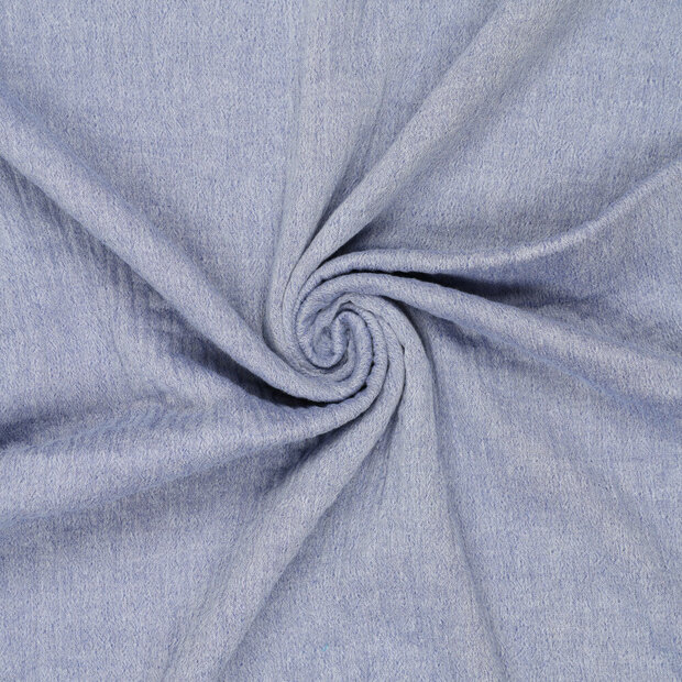 Baumwoll Musselin melange chambray kobalt