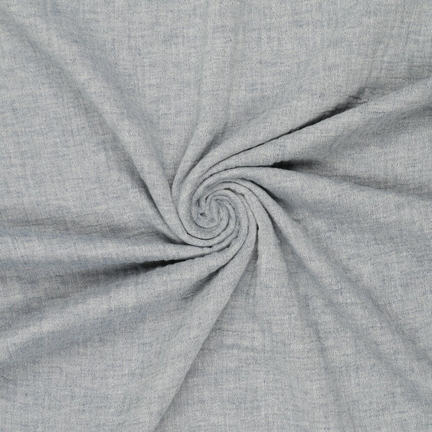 Baumwoll Musselin melange chambray jeans blau