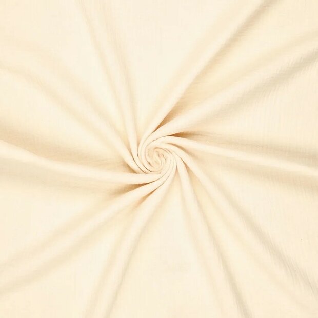 Baumwoll Musselin uni hell beige
