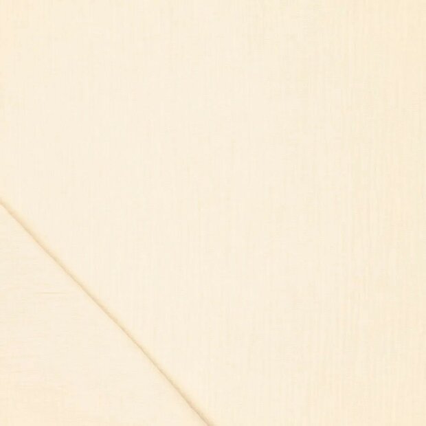 Baumwoll Musselin uni hell beige