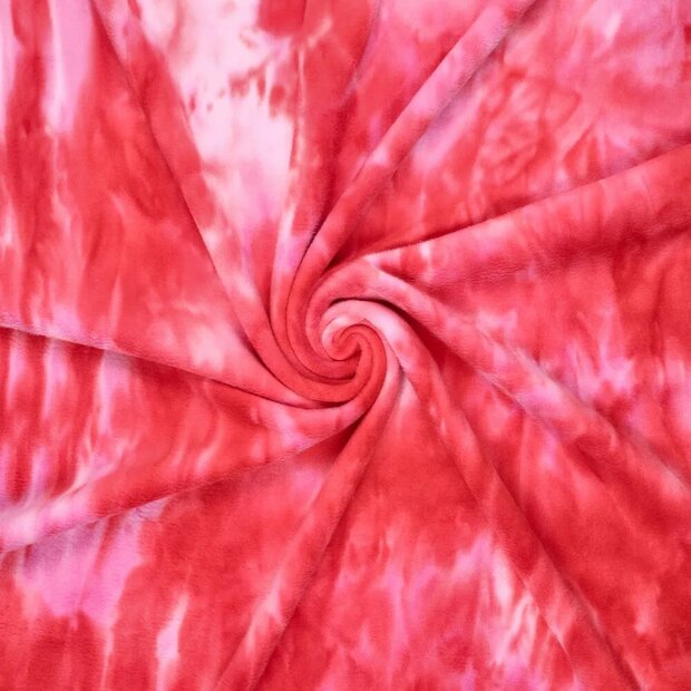Alpenfleece Tie Dye rot-pink