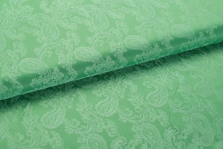 Futterstoff Jacquard Paisley VO74 limegr&uuml;n