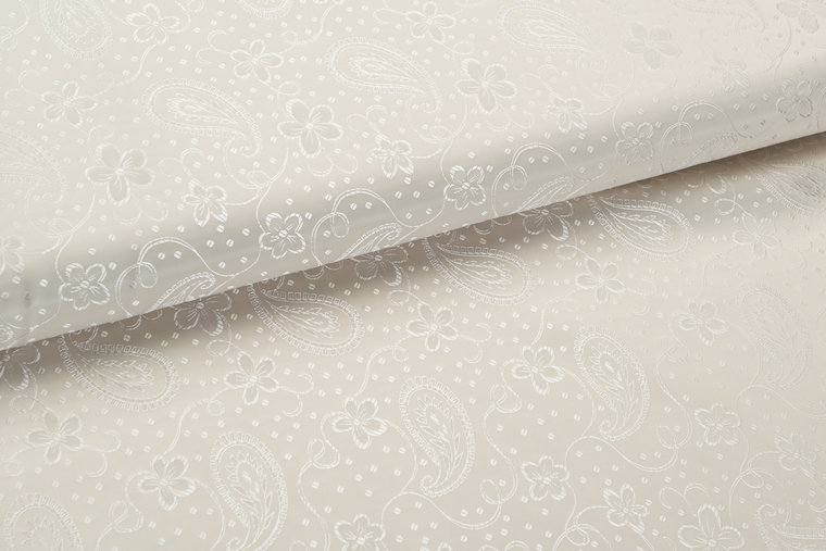 Futterstoff Jacquard Paisley Flower VO40 beige