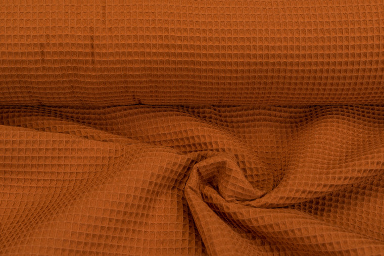 Waffeltuch fein rost orange 1