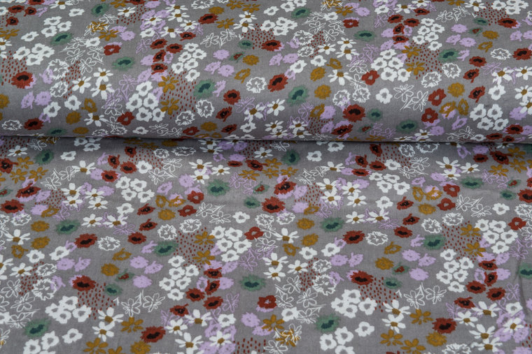 Baumwoll Musselin bedruckt glatt multi flower