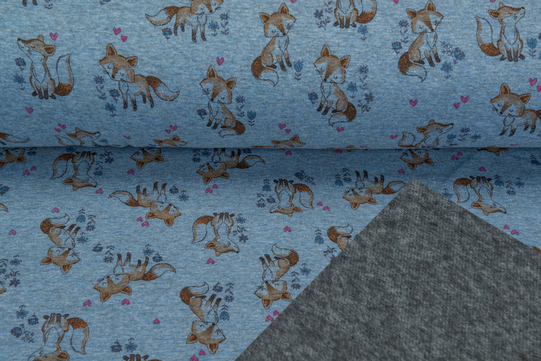 Alpenfleece bedruckt NA657 Lovely Foxes