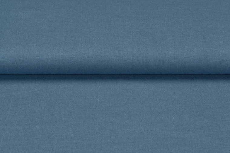Viskose Leinen metalblau