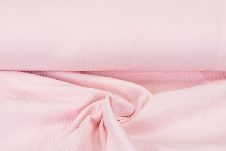 Baumwoll Musselin uni hellrosa