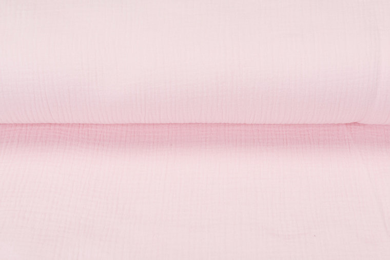 Baumwoll Musselin uni hellrosa