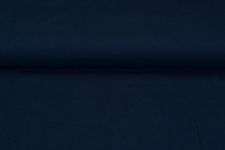 Baumwoll Leinen jeansblau