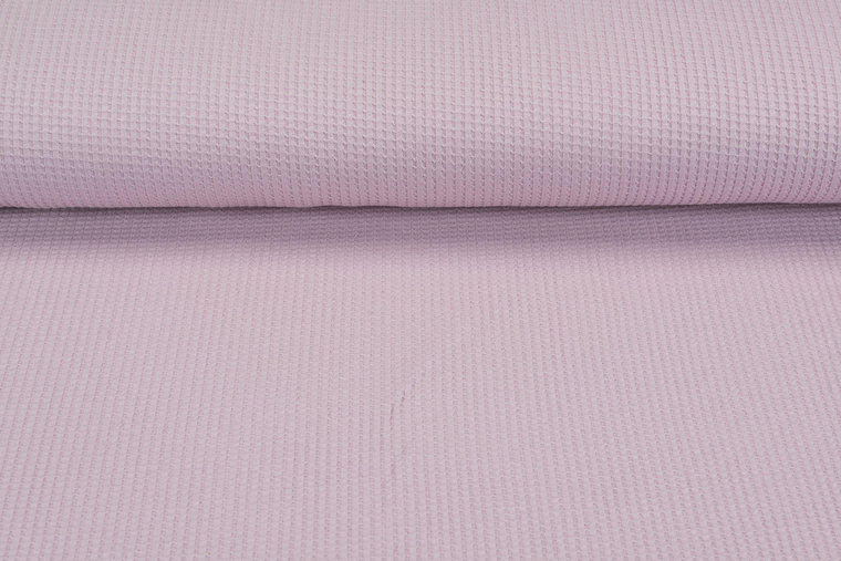 Waffelstrick Jersey pastell roze