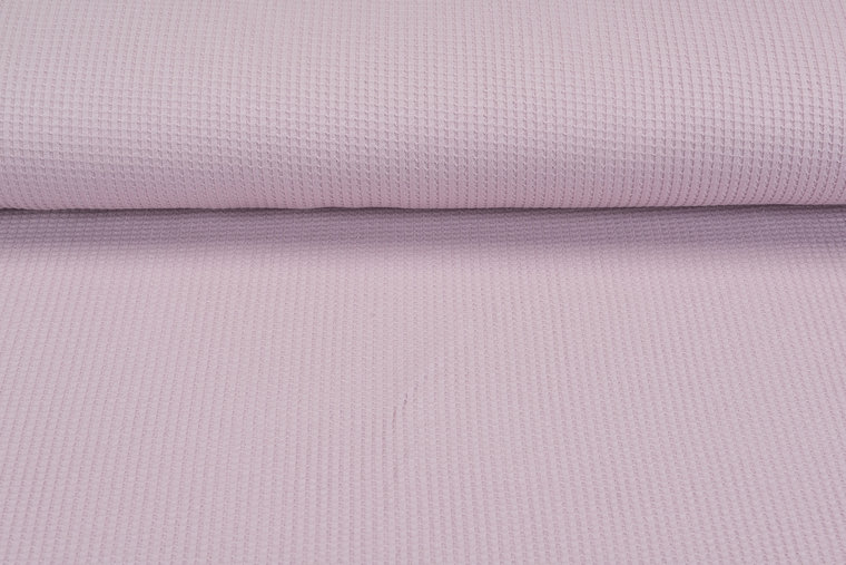 Waffelstrick Jersey pastell roze