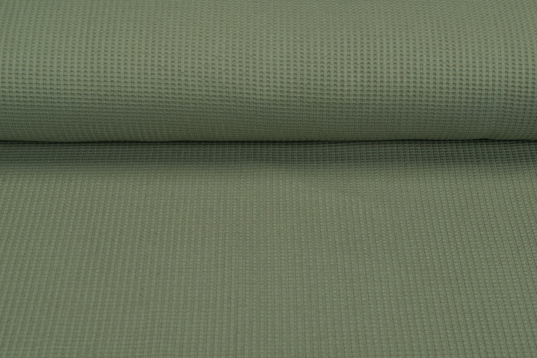 Waffelstrick Jersey pastell grün